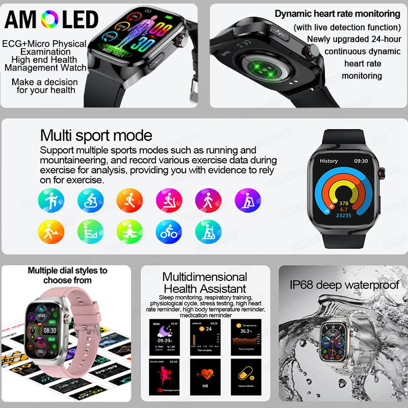 Smart Watch ECG+PPG Pulse Blood Pressure