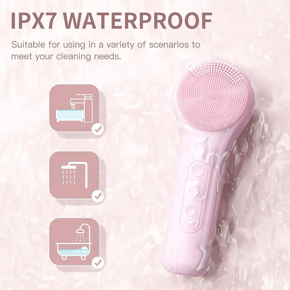 Sonic Waterproof Facial Cleansing Brush Rechargeable