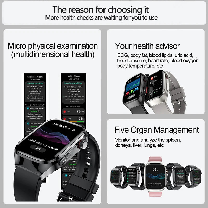 Smart Watch ECG+PPG Pulse Blood Pressure