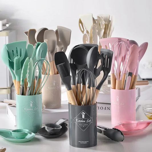 12PCS Silicon Kitchen Utensils Set