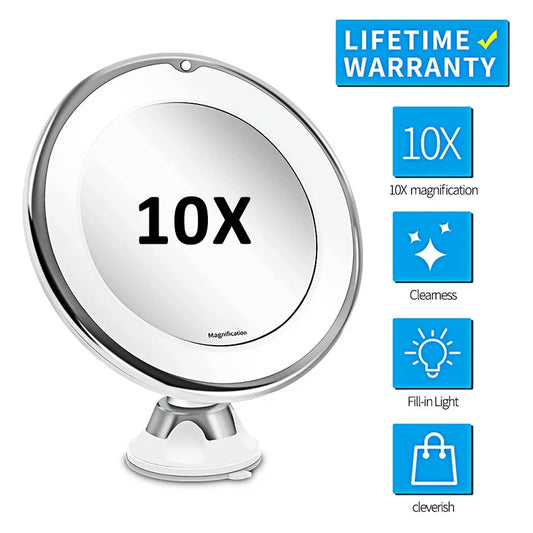 Flexible 10x Magnifying Vanity Mirror with Lights Touch Screen