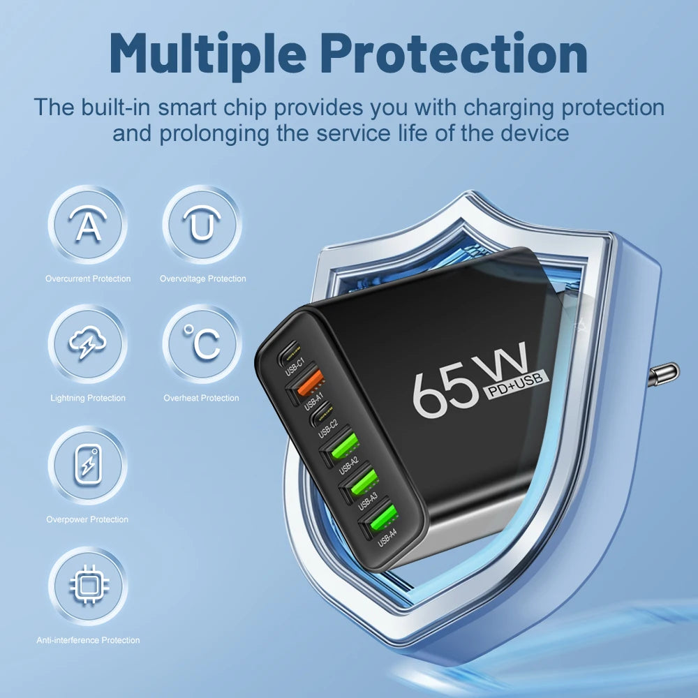 6 in 1 4 USB 2 Charger